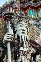 wat pho Stein Wächter Statue, Thailand foto