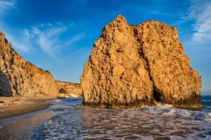 fyriplaka Strand auf Sonnenuntergang, milos Insel, Kykladen, Griechenland foto