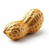 Erdnüsse im Nussschale isoliert auf Weiß Hintergrund foto
