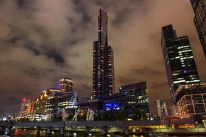 Stadtbild Bild von Melbourne, während Sommer- Sonnenuntergang. - - 28 Dezember 2012, Melbourne, Australien. foto