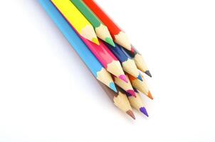 einstellen farbig Bleistifte zum das Skizzen foto