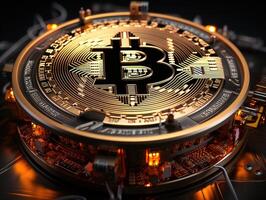 ai generiert Blockchain Bitcoin Kryptoindustrie Kryptowährung generativ ai foto