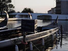 aveiro moliceiro Boot Gondel Detail traditionell Boote auf das Kanal, Portugal. foto