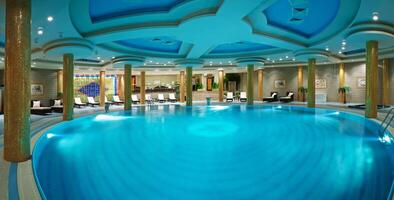 Luxus Schwimmen Pools im ein Spa Hotel foto