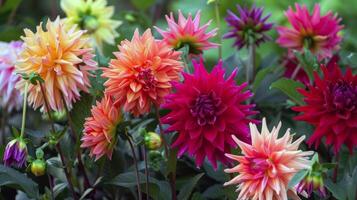 beschwingt Blumen Blühen im Garten, Einweichen oben das Sommer- Sonnenschein foto