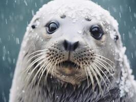 Siegel im Winter Wunderland foto