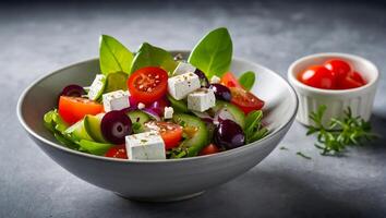 griechisch Salat im ein Restaurant foto