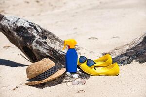 einstellen zum ein Strand foto