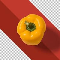 perfekt reife süße gelbe Paprika isoliert foto