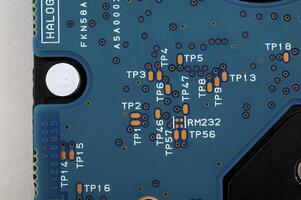 abstrakt Blau elektronisch Schaltkreis Tafel Hintergrund foto