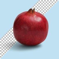 roter Granatapfel auf einem transparenten Hintergrund isoliert