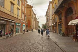 Modena Italien 1 Oktober 2020 Aussicht von Emilia centro Gasse im Modena im Italien foto