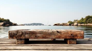 hölzern Seebrücke auf Strand Brücke Weg Urlaub Entspannung Ferien foto