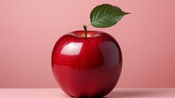 rot Apfel organisch Obst gesund Snack echt Essen isoliert foto
