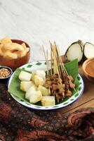 stillen Padang würzig Rindfleisch Satay foto