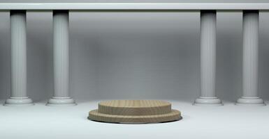 Podium mit Hintergrund 3d machen foto