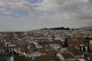 Überblick auf das Stadt antequera im Süd Spanien foto