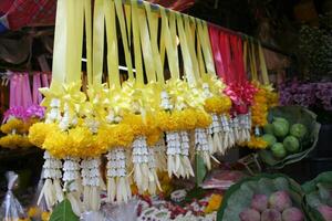 Bangkok, Thailand, Buddhist, bietet an, Tempel foto