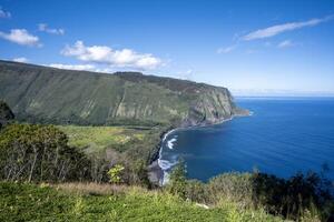 waipio Senke Achtung im groß Insel Hawaii foto