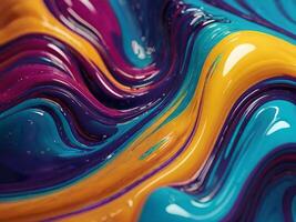 abstrakt 3d Flüssigkeit Hintergrund mit beschwingt Farben foto