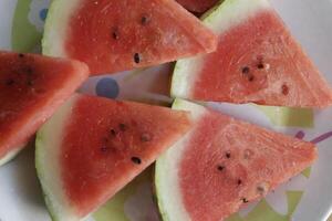 Teile von ein Wassermelone foto