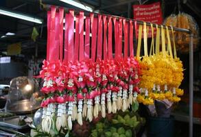 Bangkok, Thailand, Buddhist, bietet an, Tempel foto