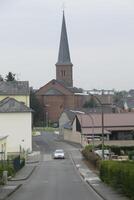 Dorf Heidersheim mit Hälfte gezimmert Häuser foto