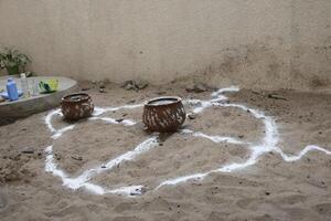 Voodoo Ritual gegen teuflisch, Benin, Wiege von Voodoo, Natur Religion foto