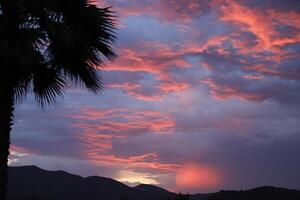 Sonnenuntergang Über das Almanzora Senke foto