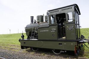 Dampf Lokomotive, Museum Straßenbahn Linie Westen Friesland, Niederlande foto