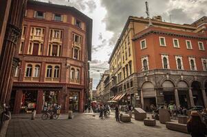 Bologna Italien 17 Juni 2020 Piazza della mercanzia im Bologna im Italien foto