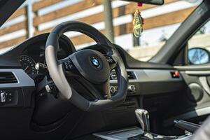 Mailand Italien 5 April 2021 BMW Auto Innere Detail foto