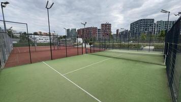 Tennis Padel Gericht Gras Rasen foto