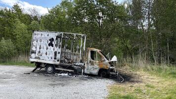 verbrannt aus LKW foto