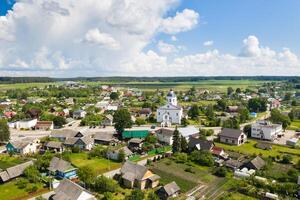 orthodox Kirche von das Verklärung von das Herr im das Agrarstadt von Rakow in der Nähe von Minsk, Weißrussland foto