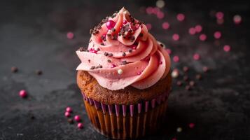 Twist Cupcake. Lebensmittel. foto