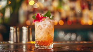 Cocktail in der Bar foto