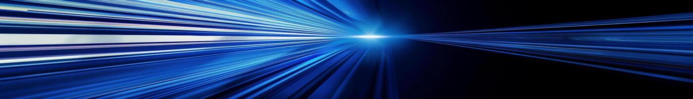 rationalisiert Licht Strahl Beschleunigung im tief Blau Raum foto