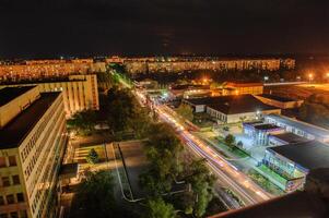 Aussicht von das Dach von das Abend Sewerodonezk Vor das Krieg mit Russland 1 foto