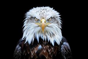 Foto realistisch Porträt von ein Weiß Kopf Adler
