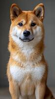 elegant Shiba inu Porträt, ein Blick von Anmut und Schönheit foto