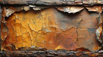 ein tanzen von Verfall. das kunstvoll Erosion von Farbe und Holz foto