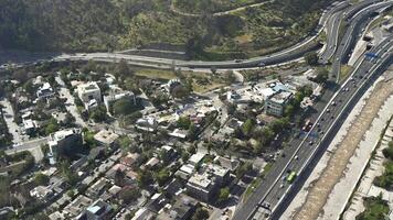 Santiago, Chile, Oktober 22, 2023, Stadt Aussicht zeigen das die Architektur von das Gebäude und Häuser foto