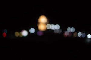 verwischen Nacht Hintergrund, runden Beleuchtung foto