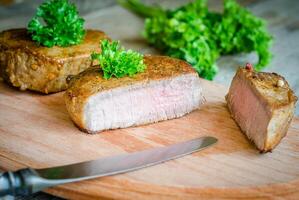 Rindfleisch Steak - - Kreuz Sektion foto