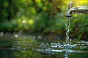 feiern Welt Wasser Tag, erziehen Bewusstsein und fördern nachhaltig Wasser Management, befürworten zum Zugriff zu sauber Wasser zum alle, kollektiv Aktion zum ein gesünder Planet und heller Zukunft. foto