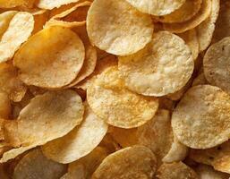 Kartoffel Chips Kartoffelchips Hintergrund foto