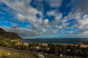 Aussicht auf teresitas Strand in der Nähe von Santa Cruz de Tenerife auf Kanarienvogel Inseln, Spanien. foto