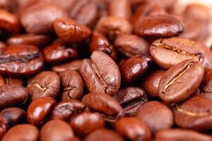 Kaffee Bohnen wie Hintergrund foto