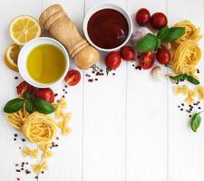 italienische Lebensmittelzutaten foto